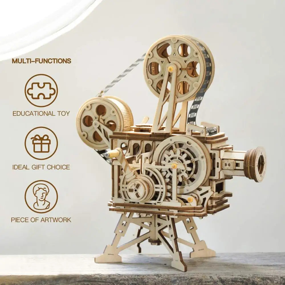 Retro Reel 3D Wooden Projector Puzzle