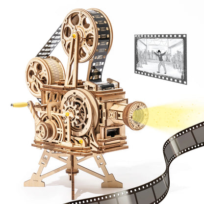 Retro Reel 3D Wooden Projector Puzzle