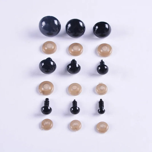 Assorted Black Plastic Safety Eyes