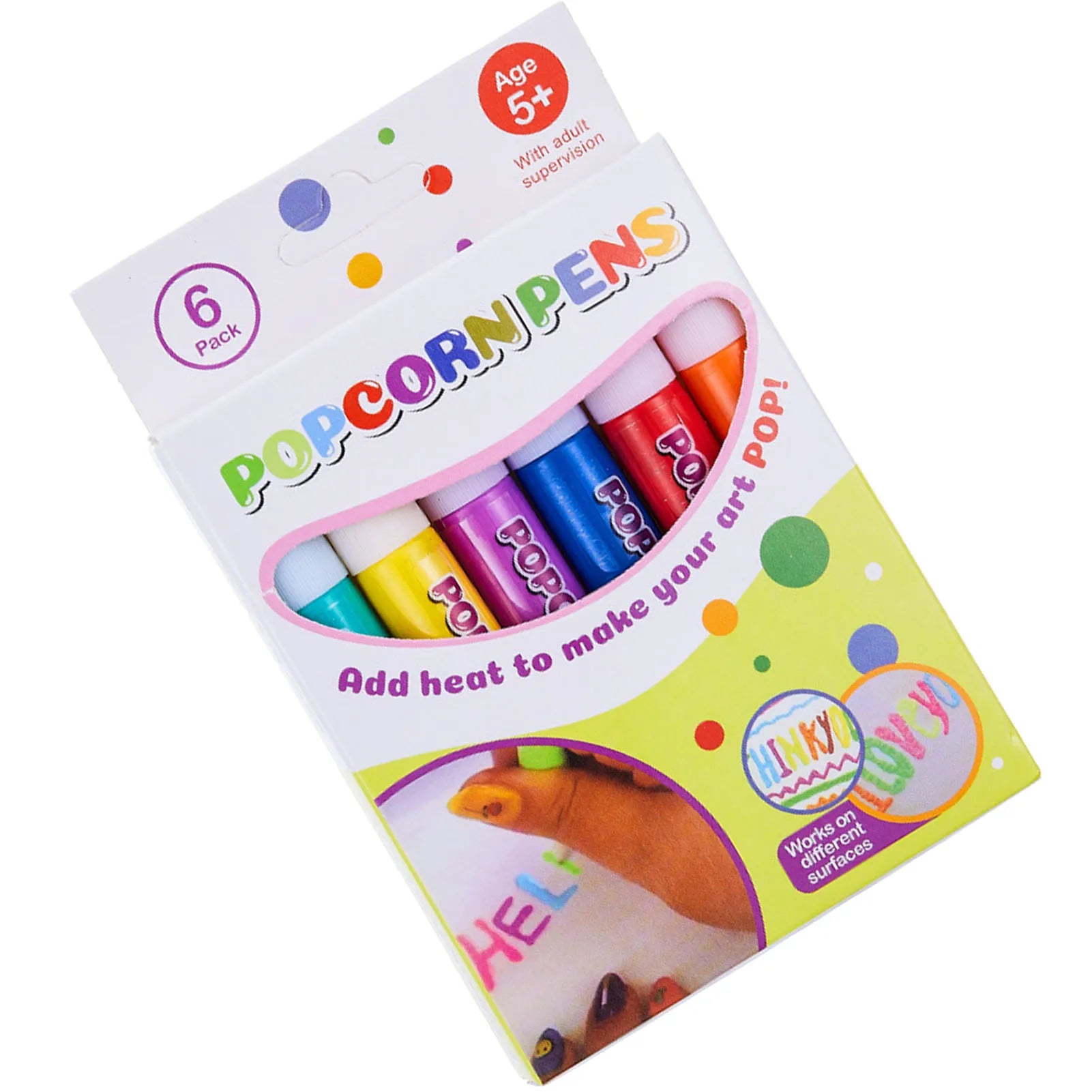 6-pack of Kids 3D Puffy Paint Pens in original packaging – safe and non-toxic for children’s crafts