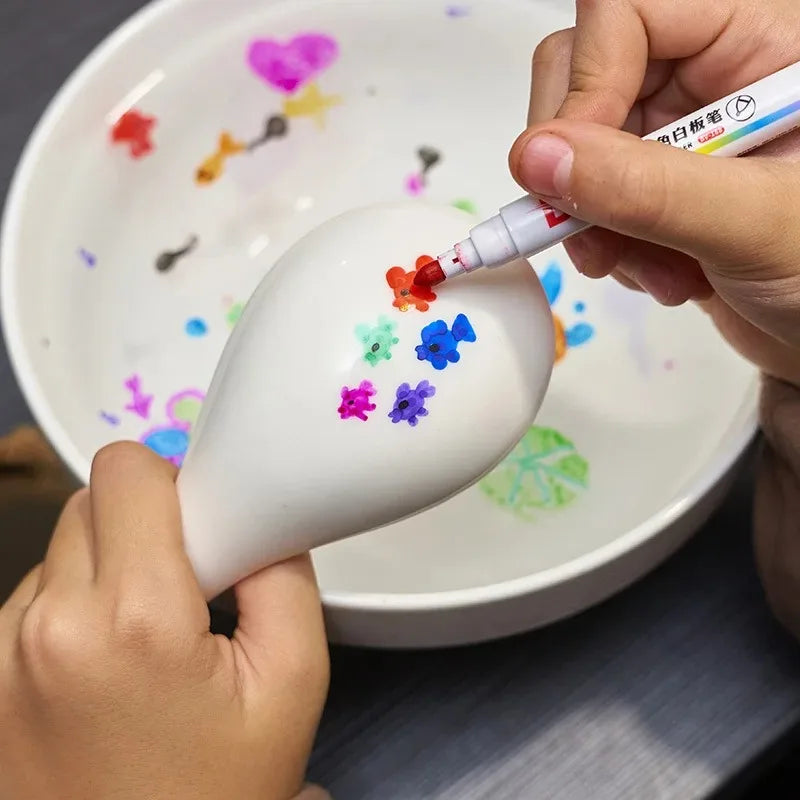 Artwork created with Magical Water Floating Brush Pens floating on water – fun, interactive drawing experience