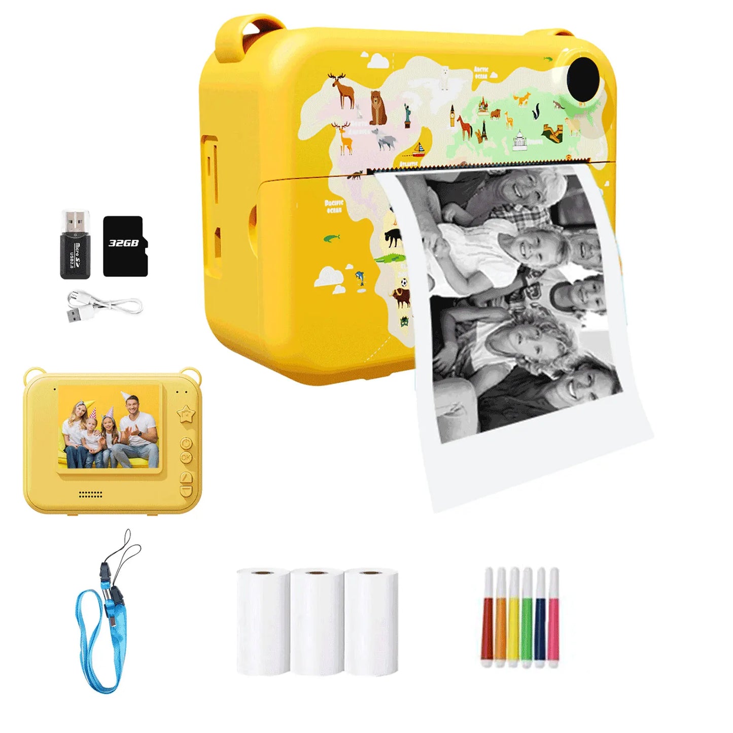 Kids' Instant Print Camera - Video Recorder & Thermal Printer